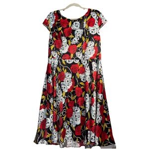 Every Dress Tells A Story Size 2X Dress Skulls Floral Goth Halloween Rockabilly
